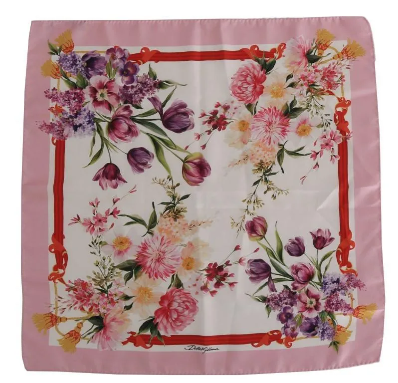 Multicolor Floral Silk Scarf