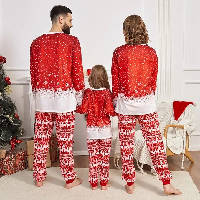 NEW Christmas Pajamas, 2 Piece Christmas Sleepwear Set Long Sleeve Clothes and Pants Christmas Pajamas Set for Men, Sz M, Retails $43