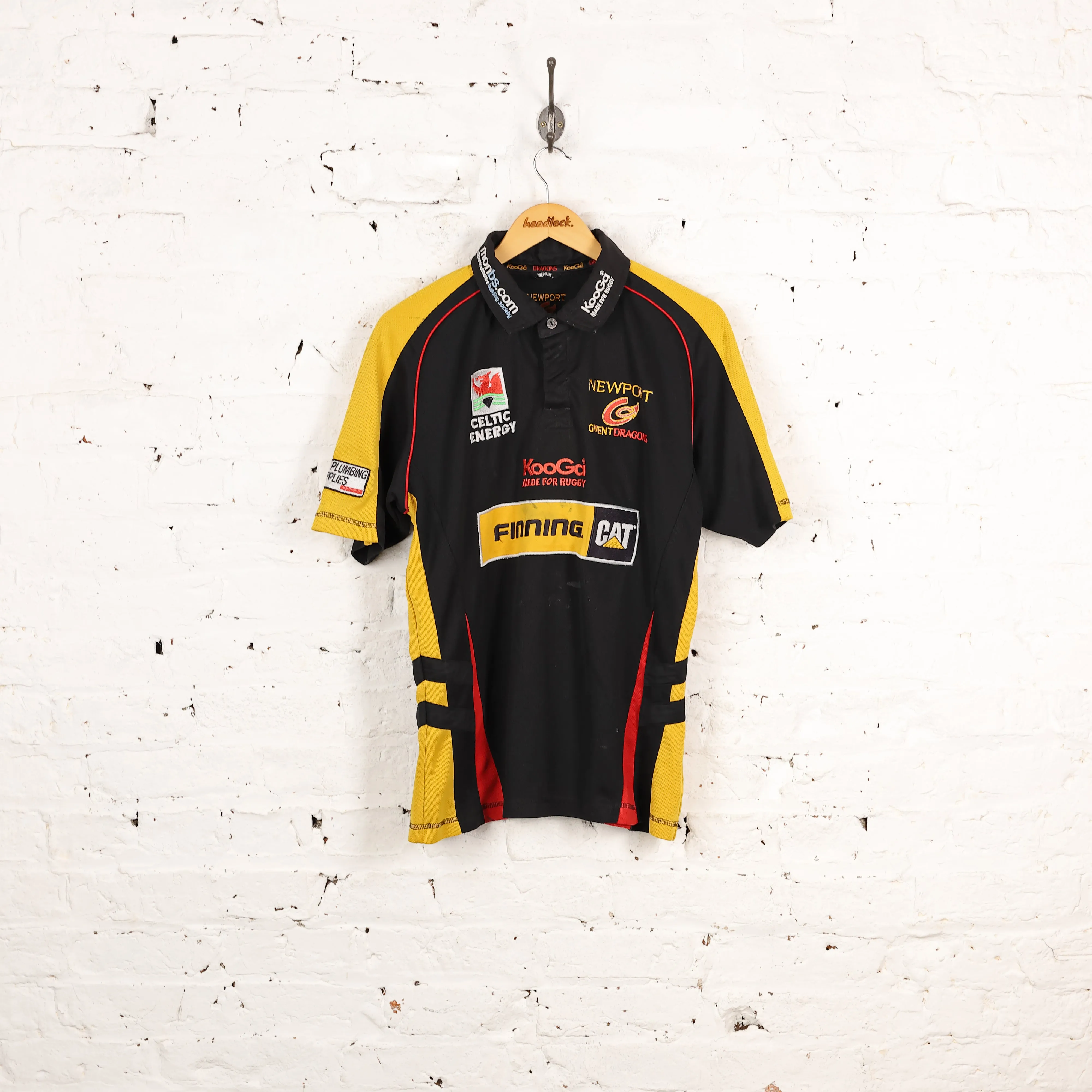 Newport Gwent Dragons Rugby Shirt - Black - M