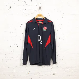 Nike England 2003 Long Sleeve Away Rugby Shirt Navy - XL