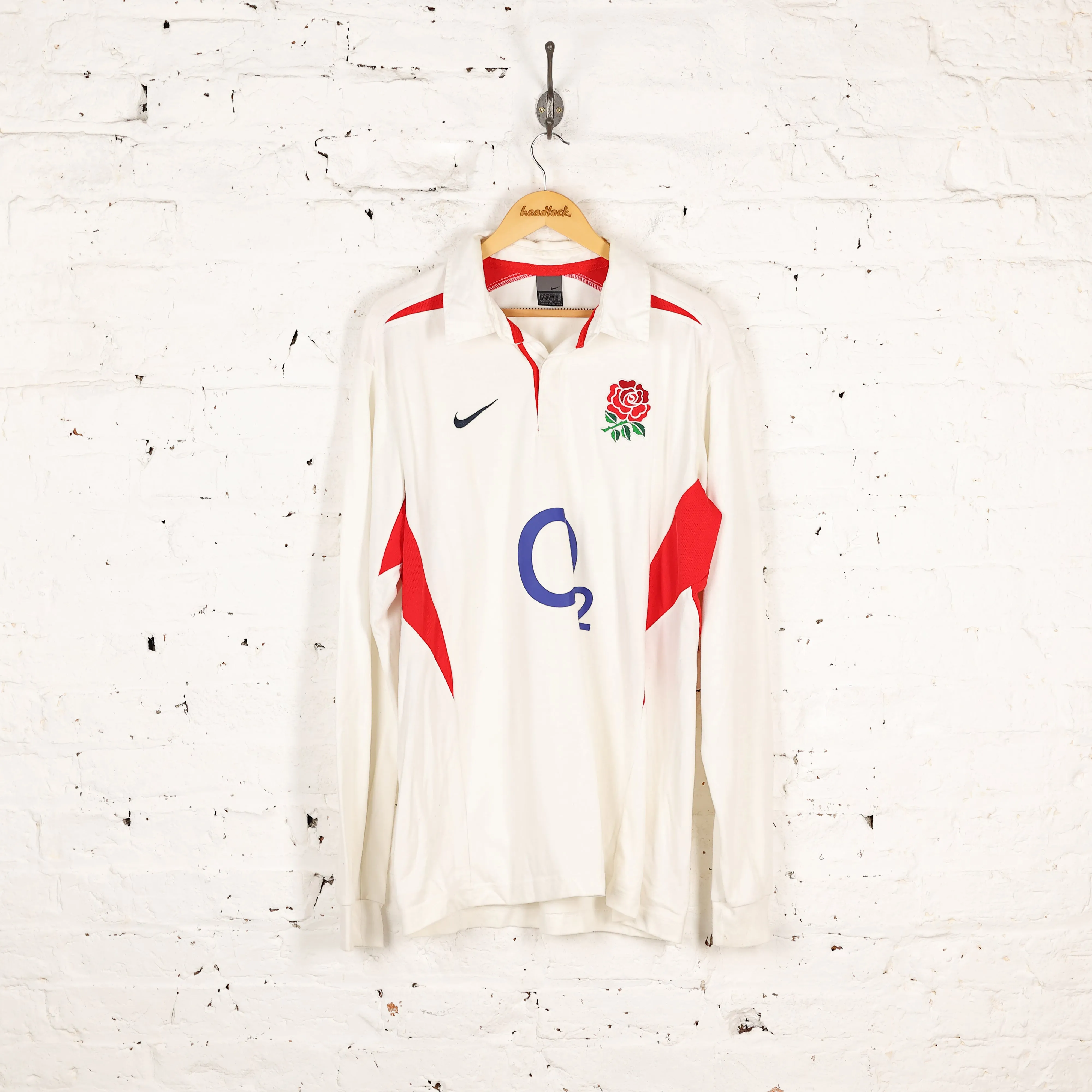 Nike England 2003 Long Sleeve Rugby Shirt - White - XL