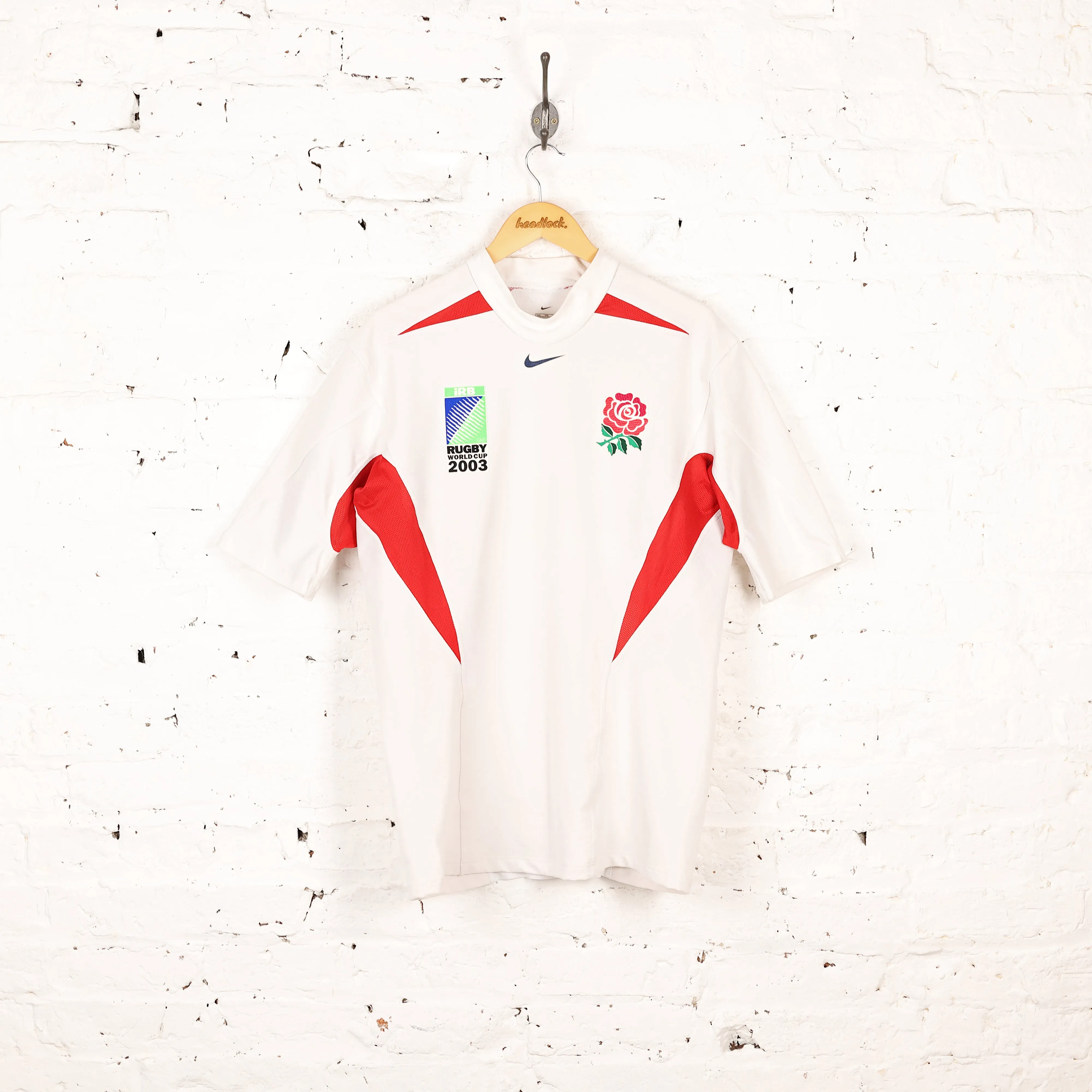 Nike England 2003 Rugby World Cup Player Issue Rugby Shirt - White - XXL