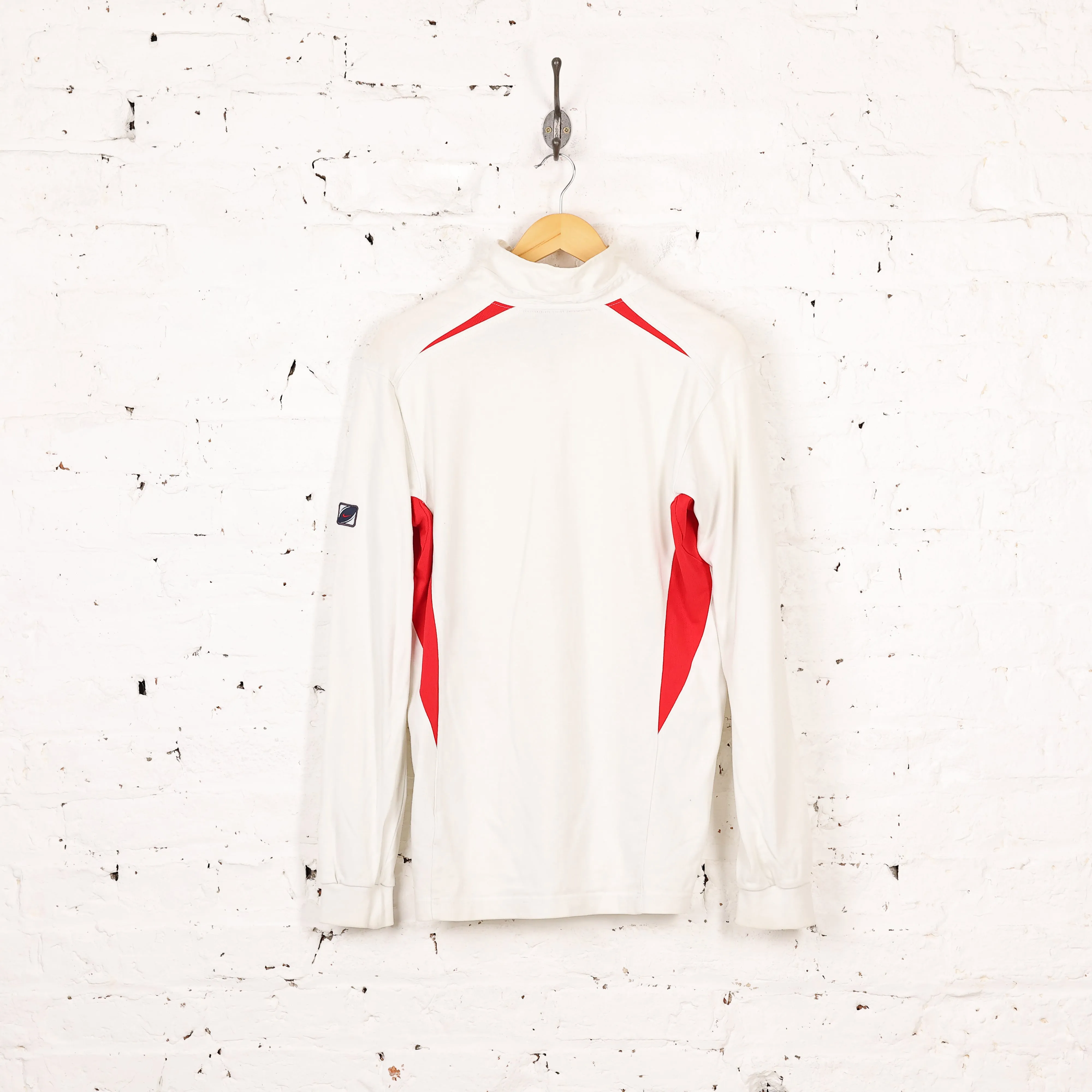 Nike England 2004 Long Sleeve Home Rugby Shirt - White - M