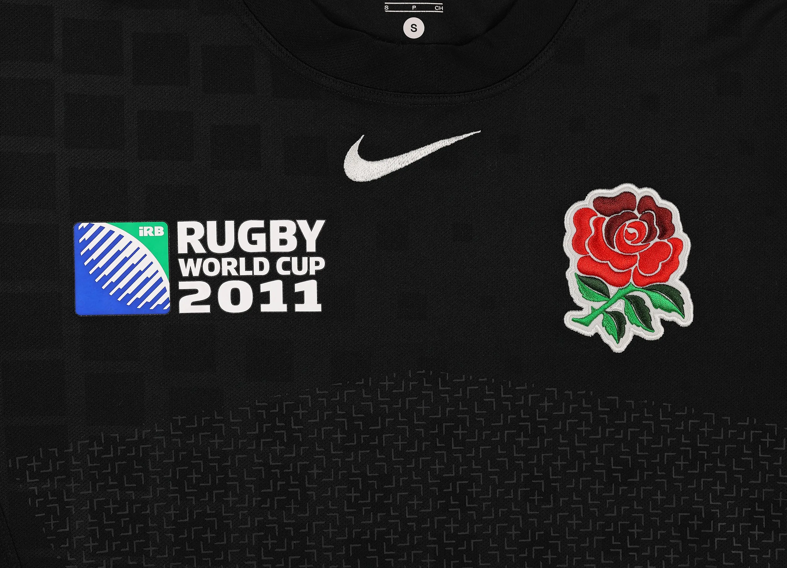 Nike England 2011 Rugby World Cup Away Rugby Shirt - Black - S