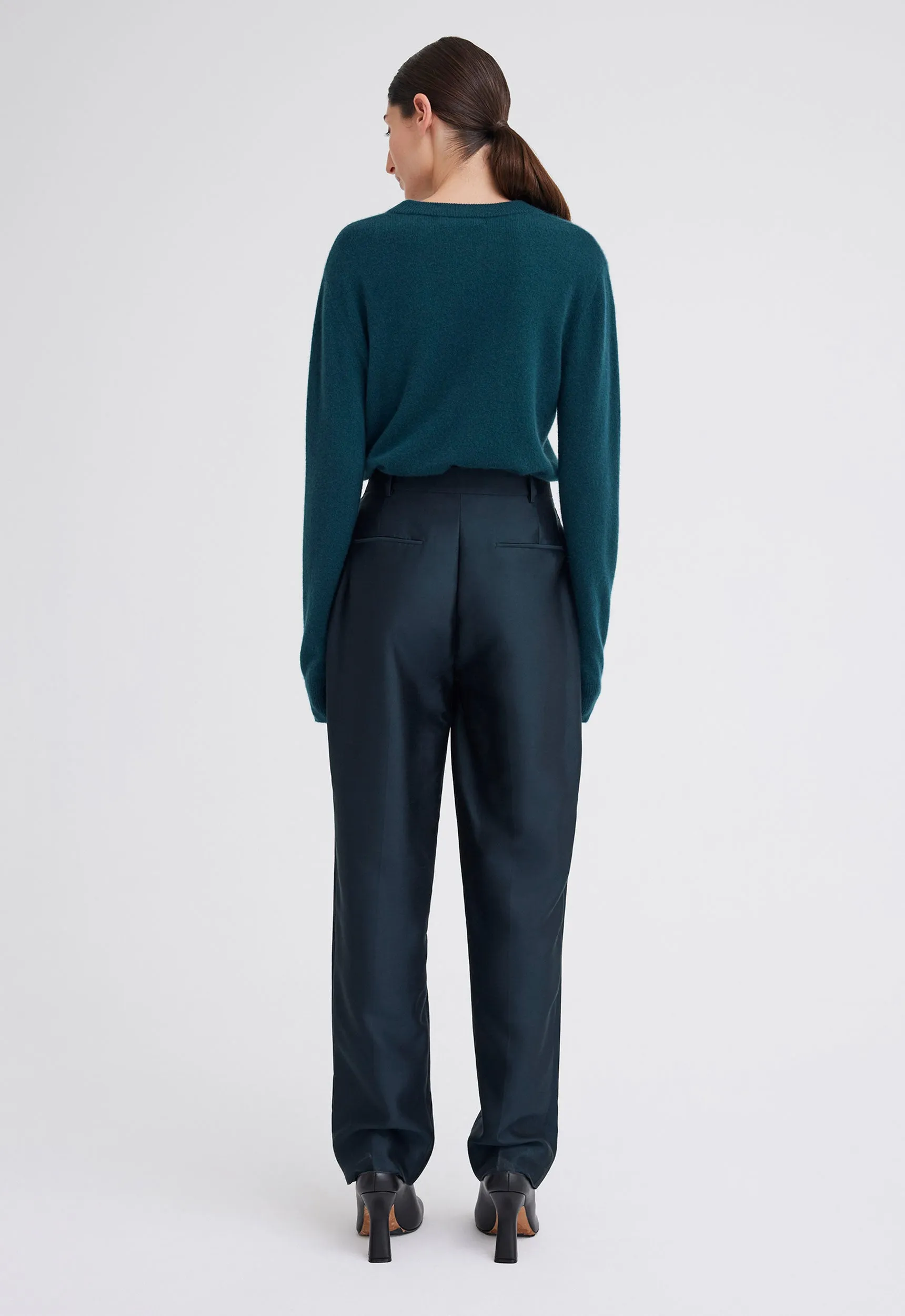 Novel Silk Wool Pant - Bavaria Green