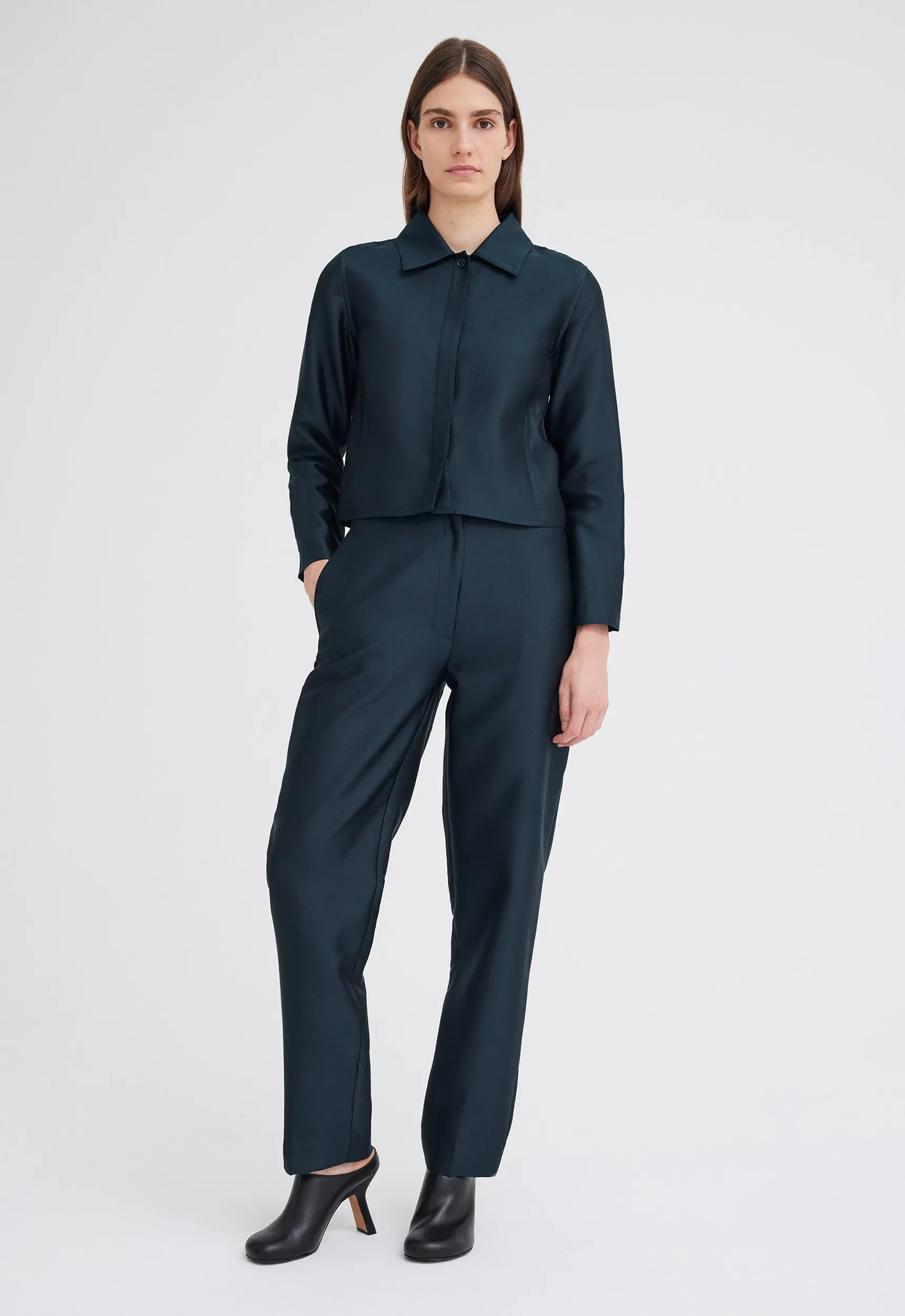 Novel Silk Wool Pant - Bavaria Green
