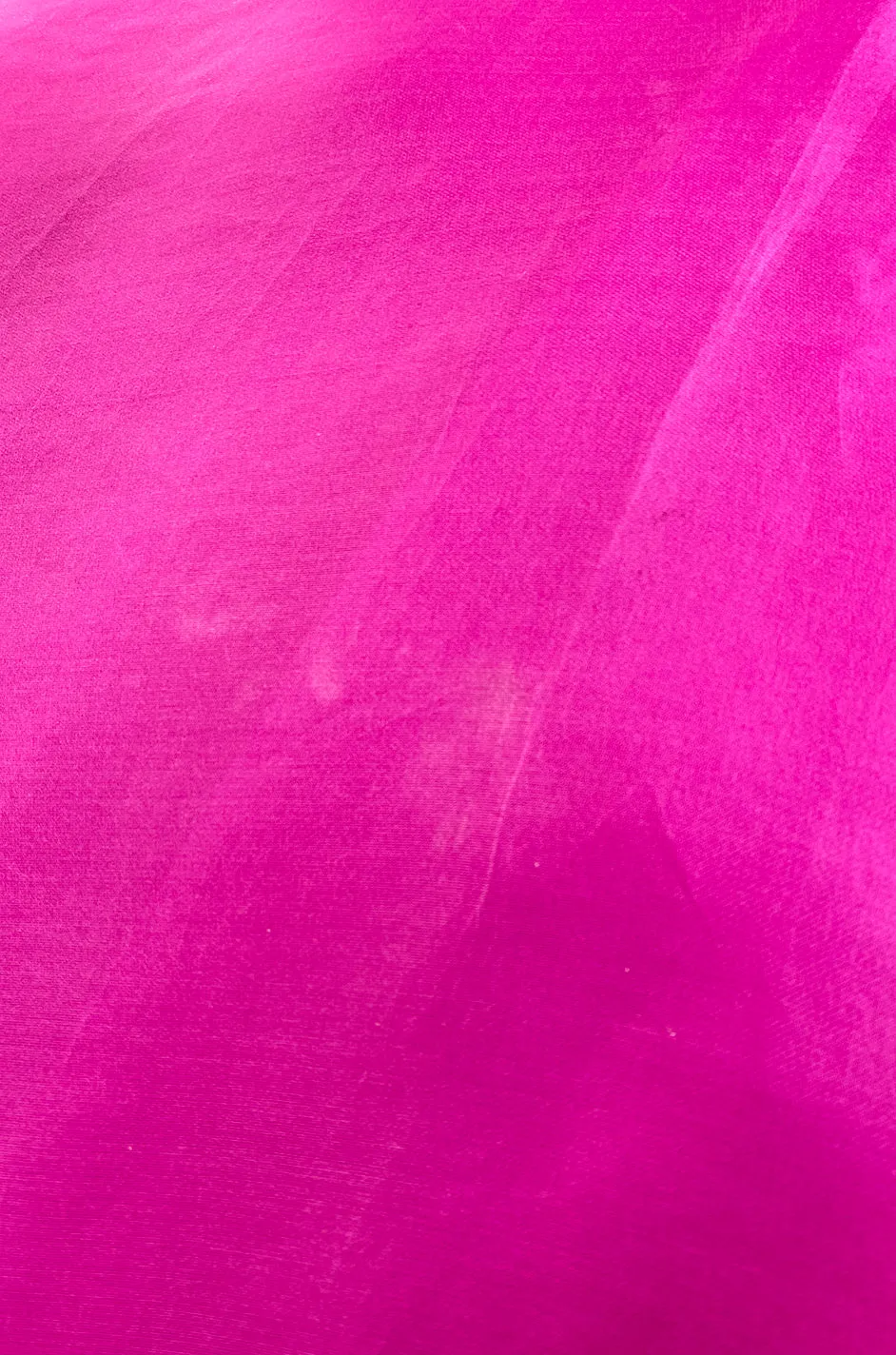 Numbered c.1979 Givenchy Vivid Pink Silk Organza Full Length Maxi Skirt