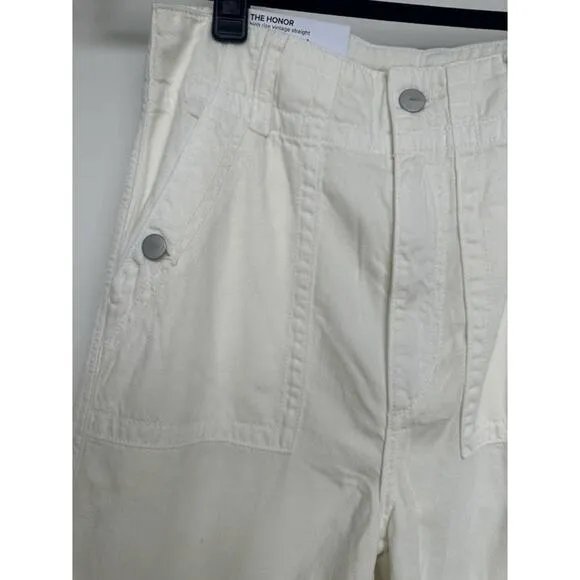 NWT Joe's Jeans Women’s 90's Utility High Rise Straight Pants in Milk Size 26