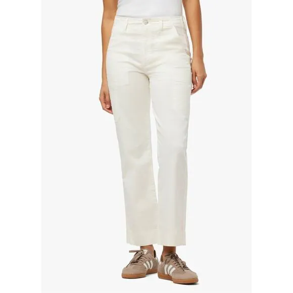 NWT Joe's Jeans Women’s 90's Utility High Rise Straight Pants in Milk Size 26