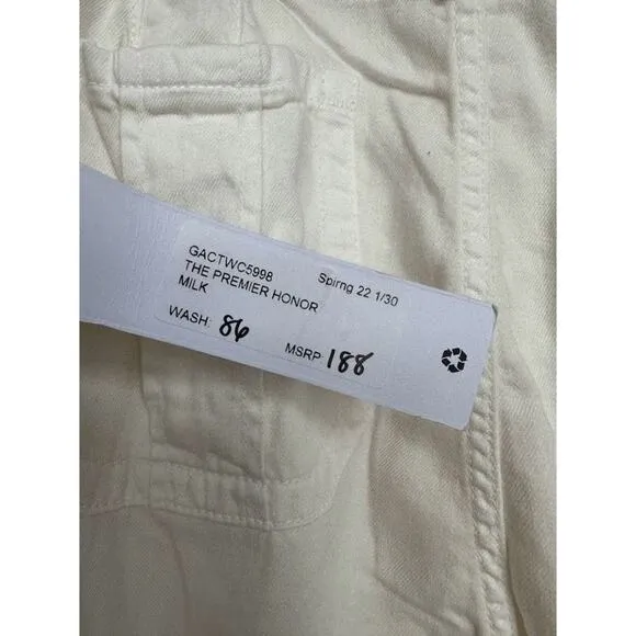 NWT Joe's Jeans Women’s 90's Utility High Rise Straight Pants in Milk Size 26