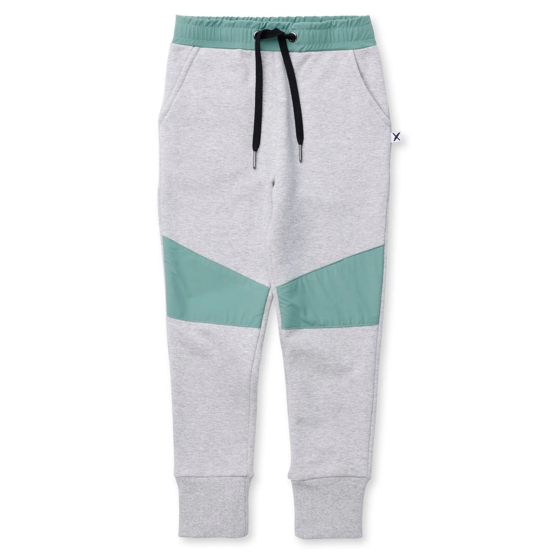Nylon Patch Furry Trackies - Grey