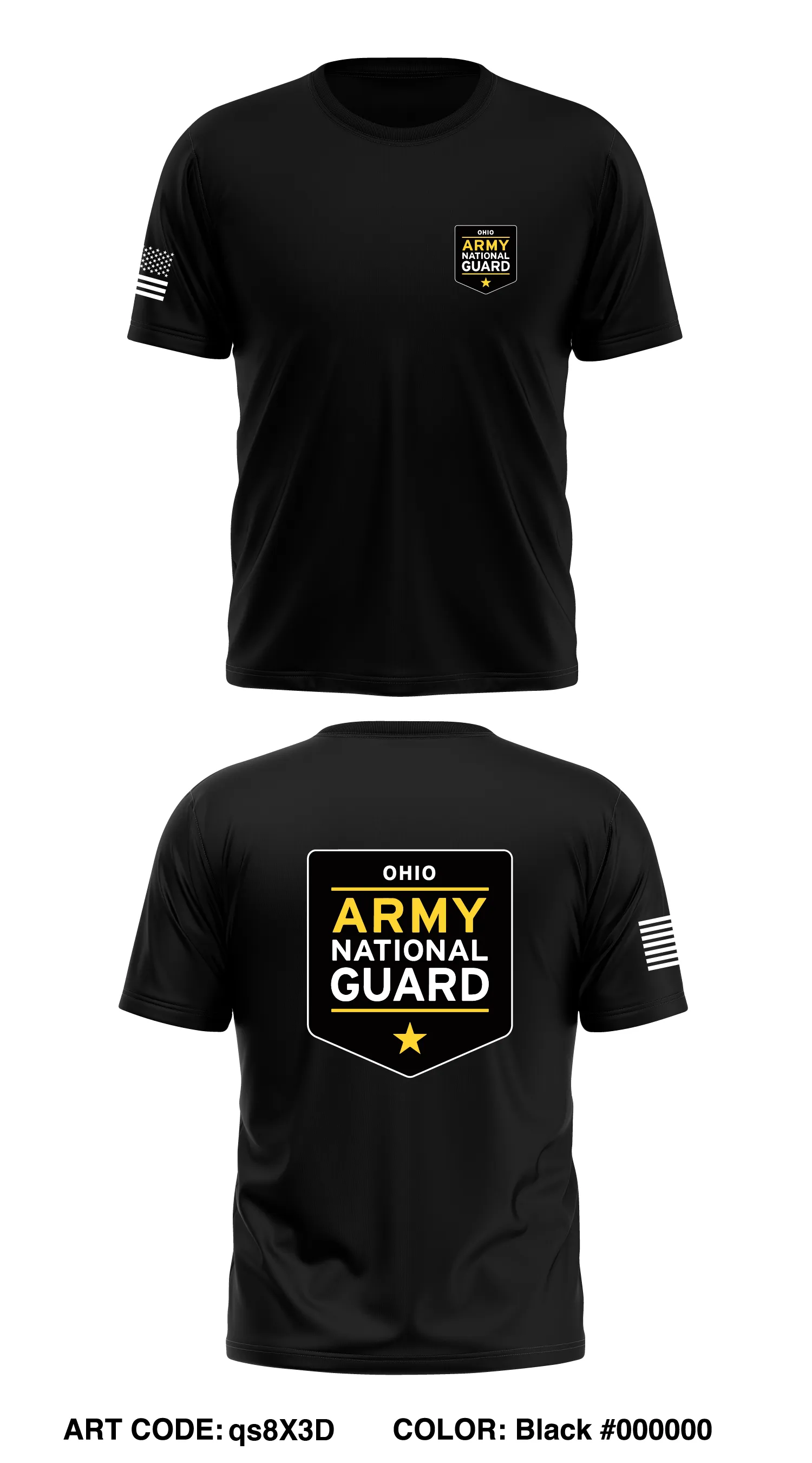 Ohio Army National Guard Core Men's SS Performance Tee - qs8X3D