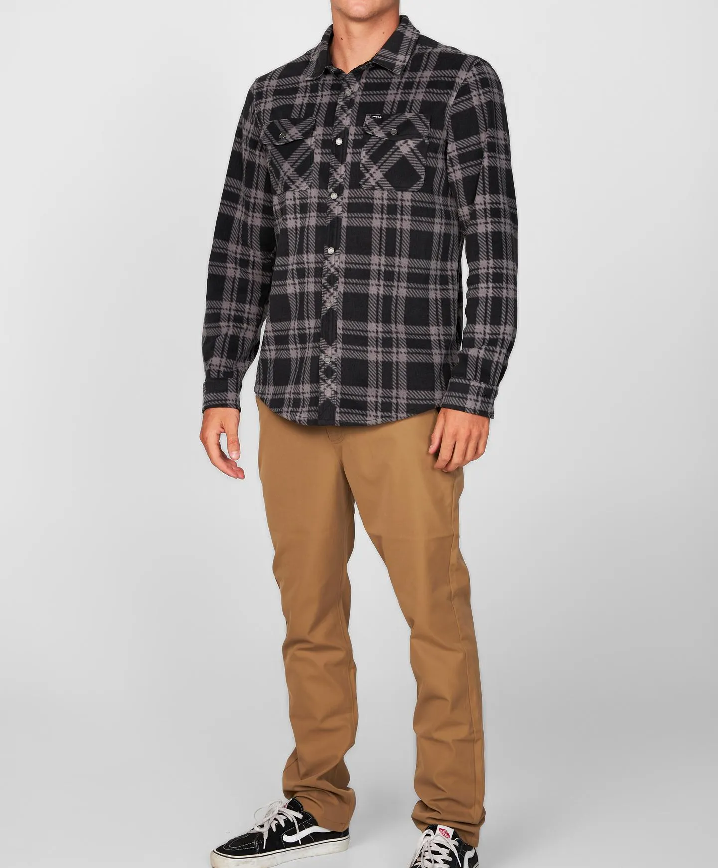 Oneill Glacier Plaid Mens - Black