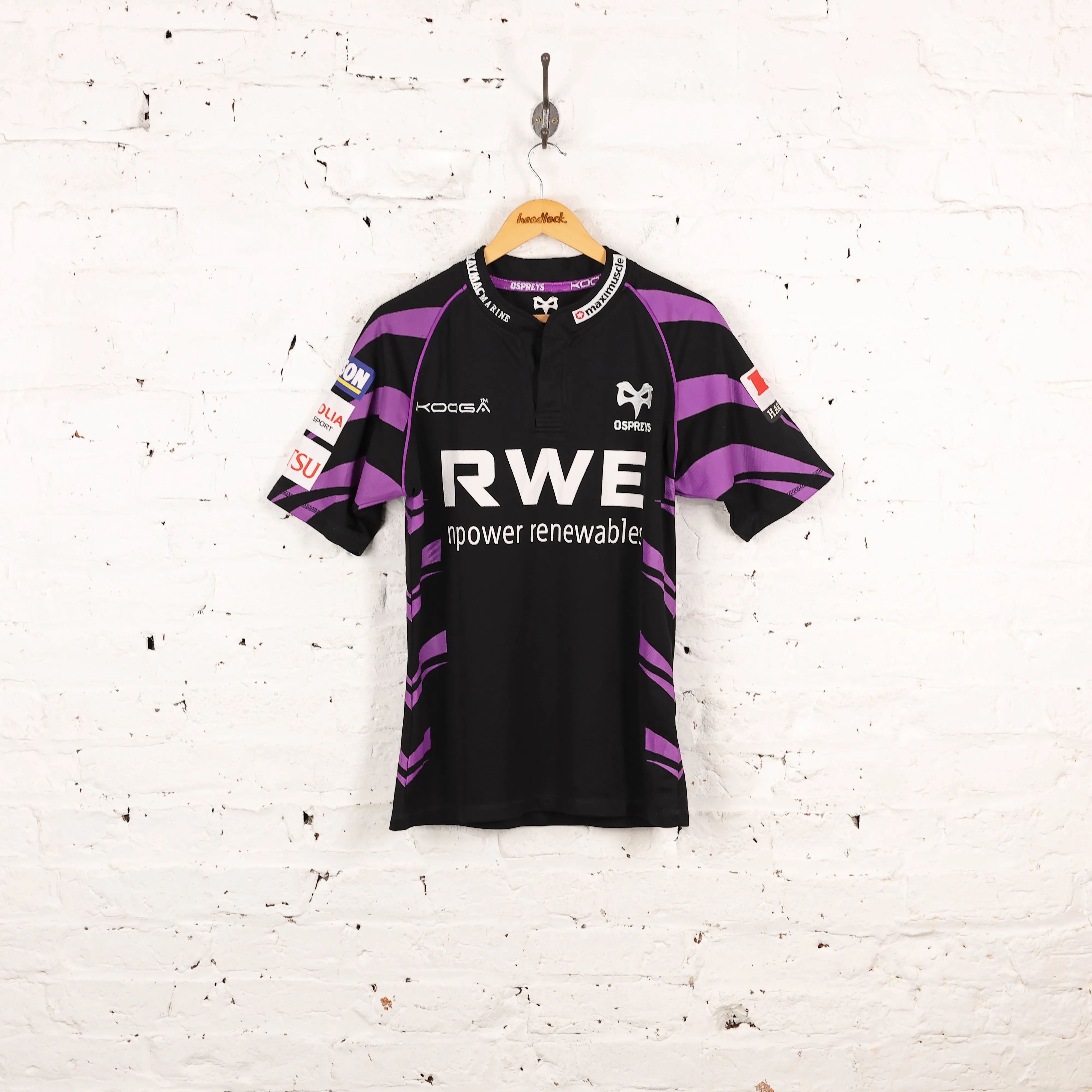 Ospreys Kooga Rugby Shirt - Black - S