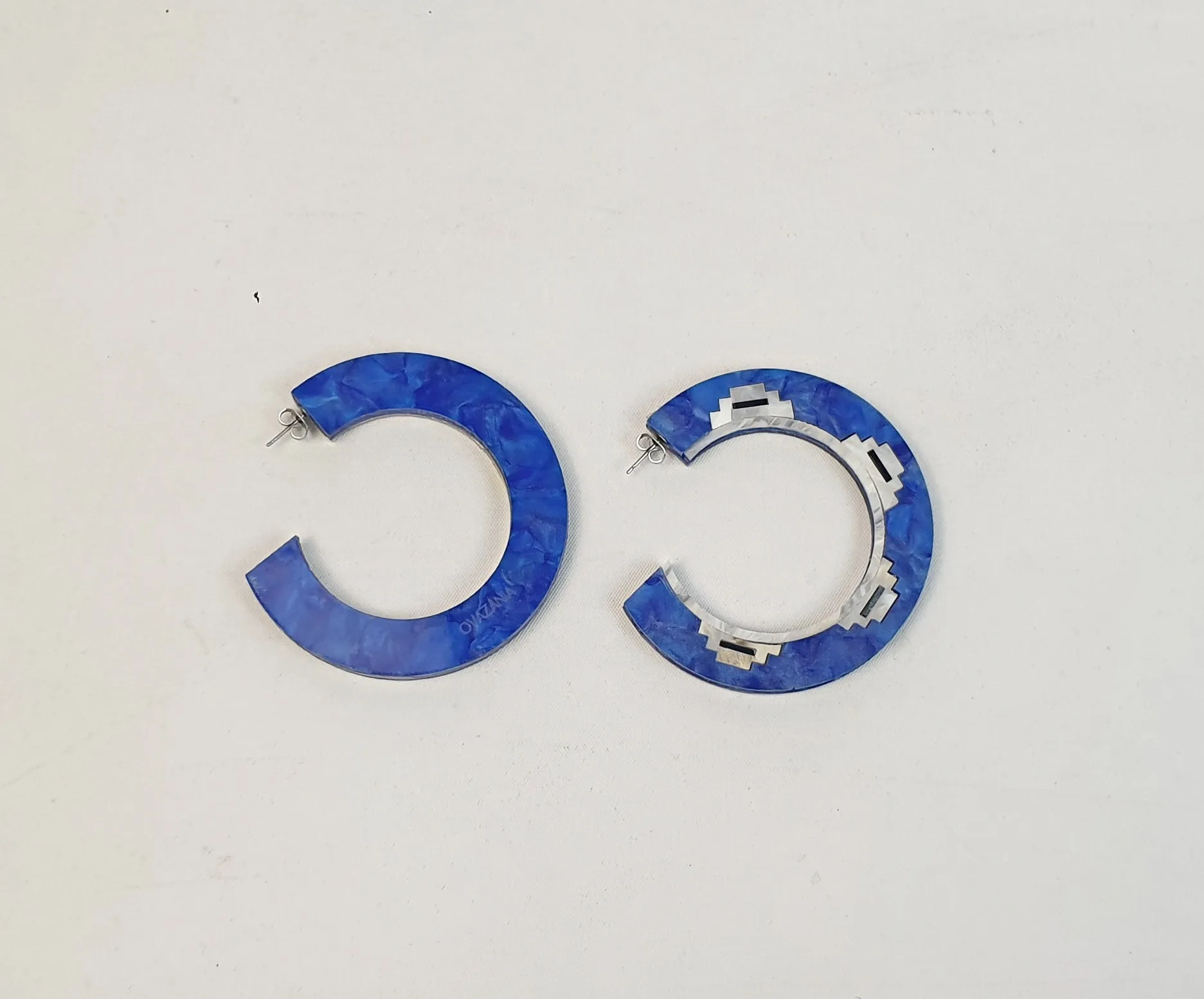 Ovazania large blue hoops with cute design