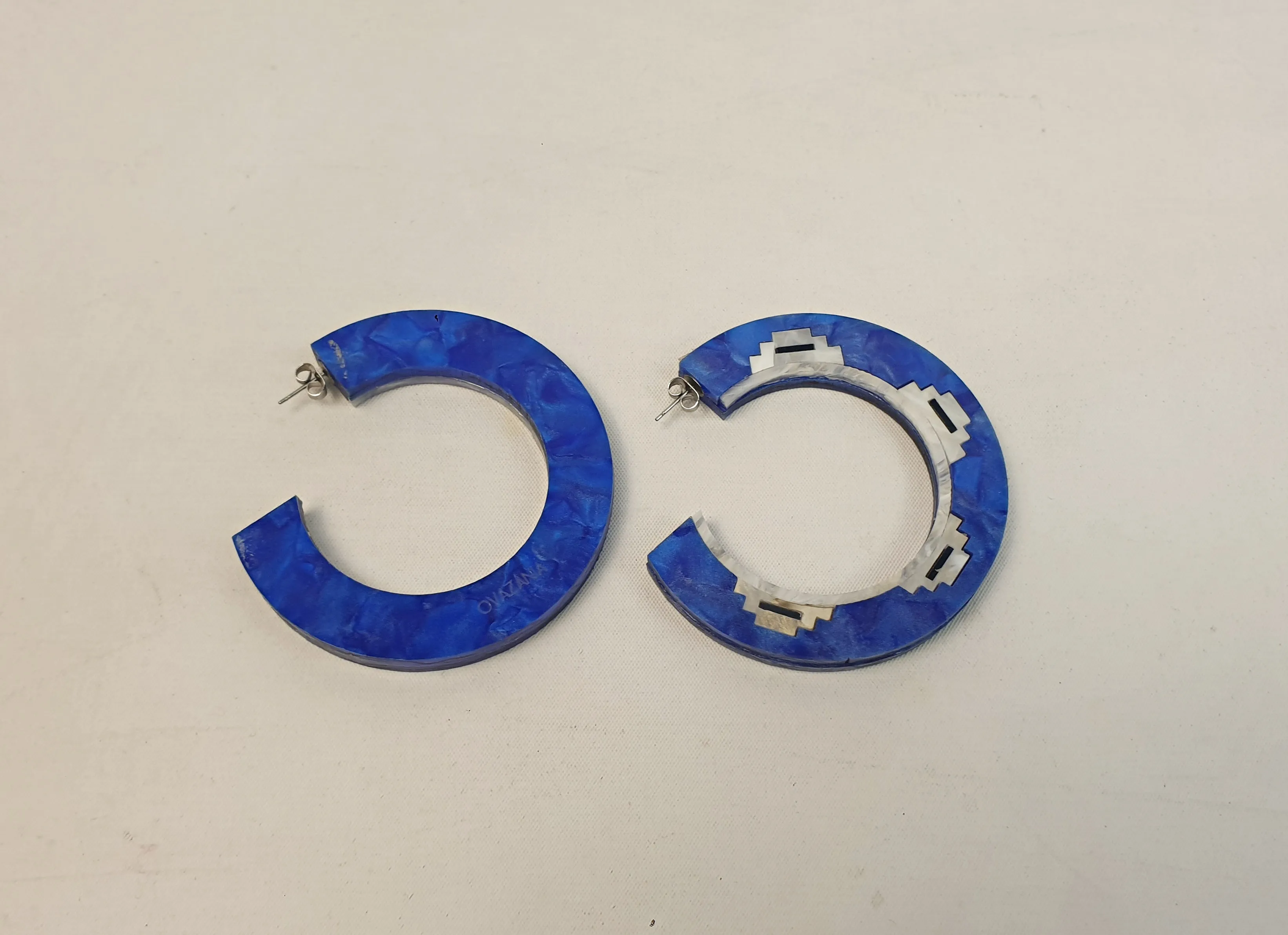 Ovazania large blue hoops with cute design