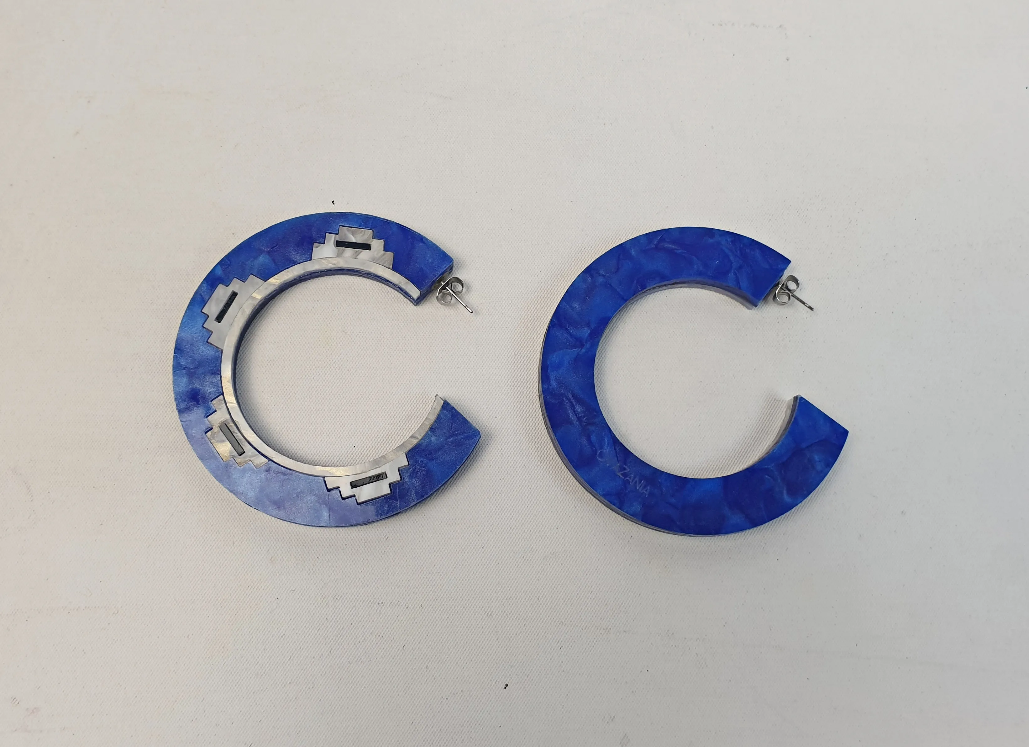 Ovazania large blue hoops with cute design