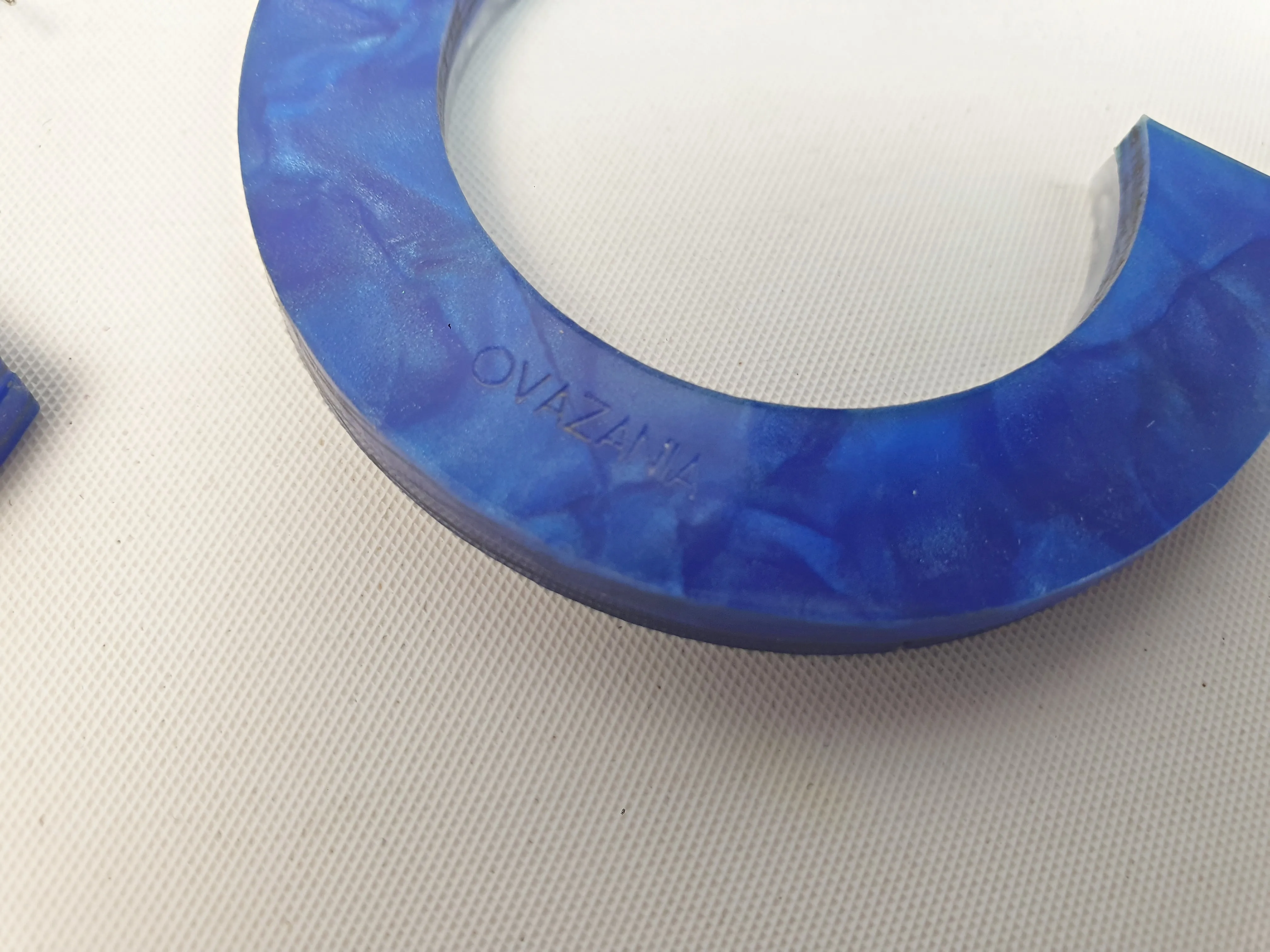 Ovazania large blue hoops with cute design