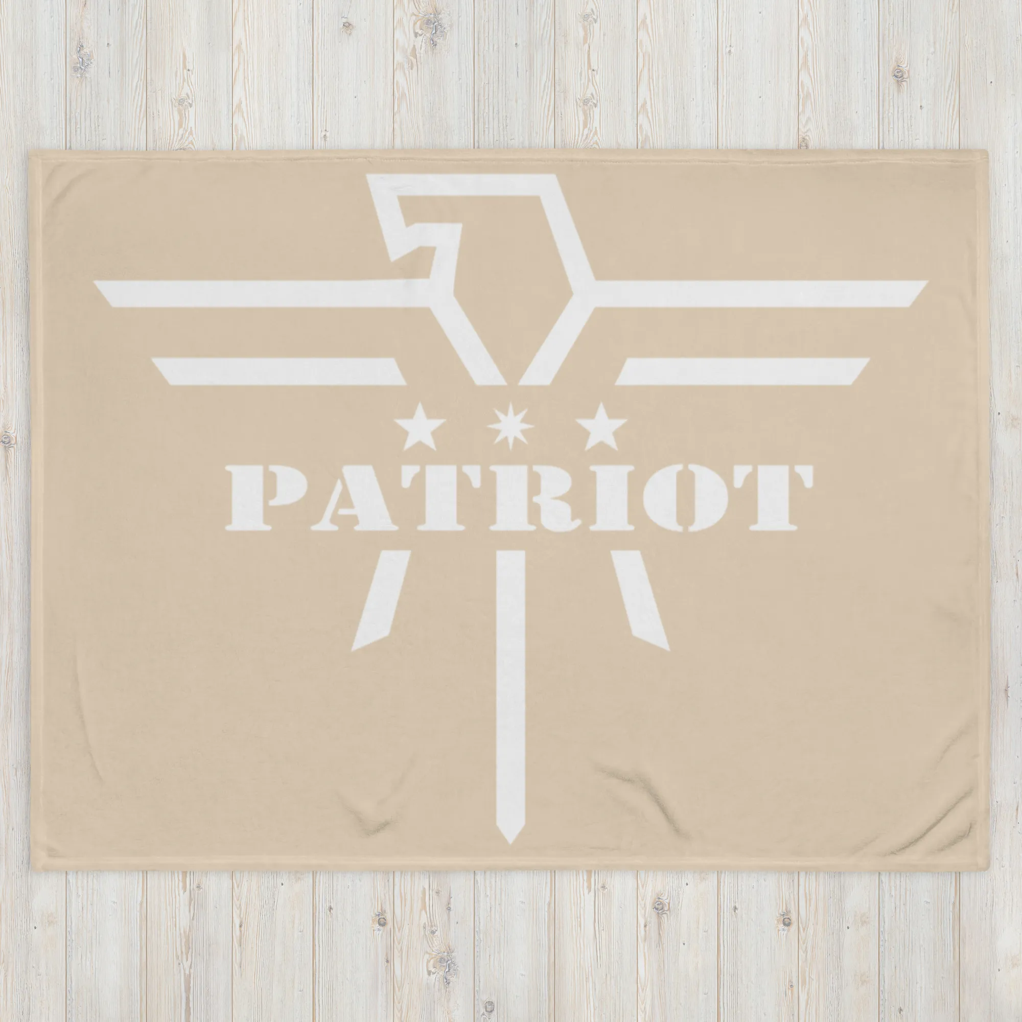 Patriot Throw Blanket Tan