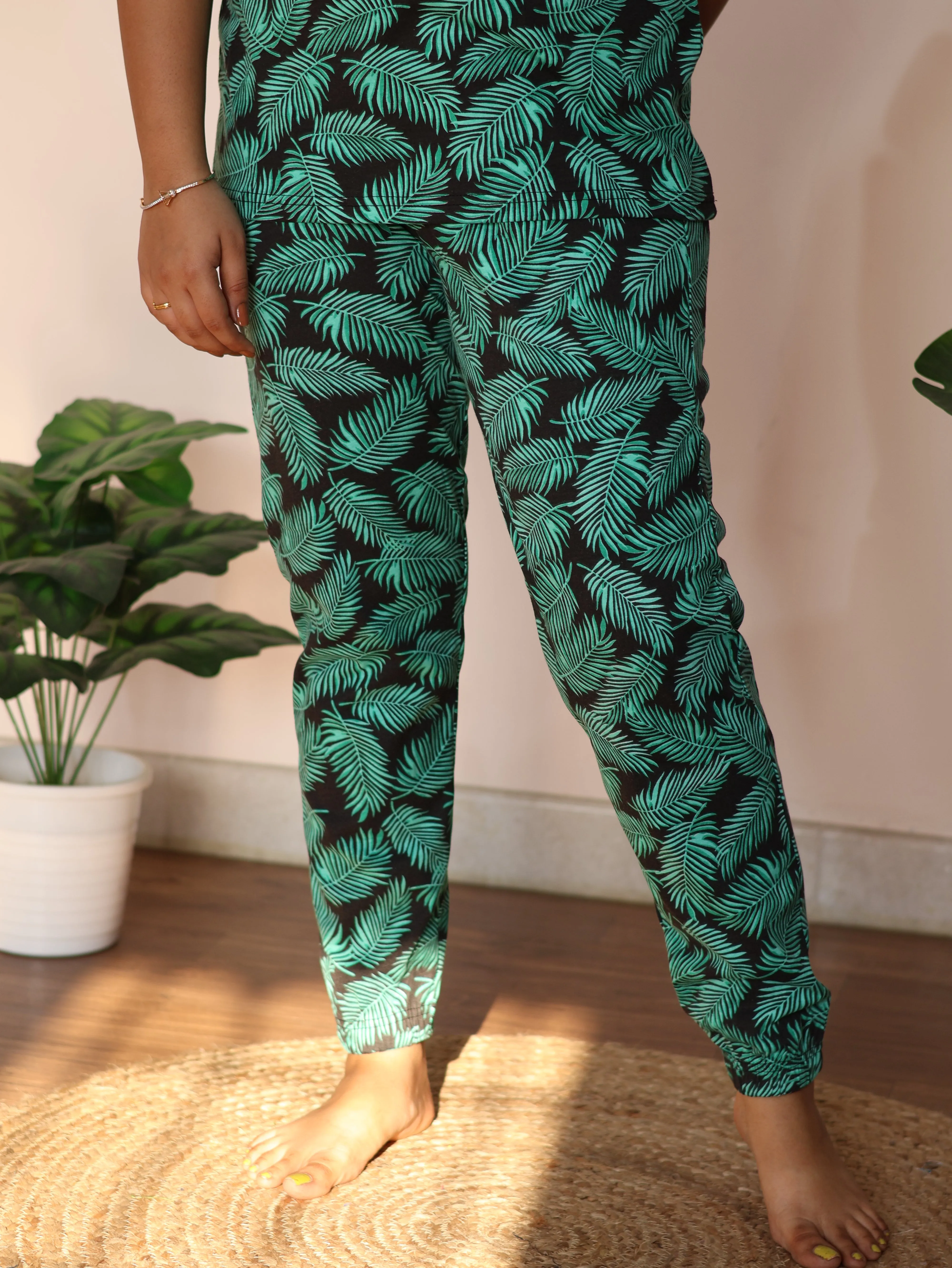 Peony Cotton Lounge Wear Full Pant