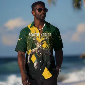 Personalised South Africa Rugby Hawaiian Shirt Proud Bokke We Are Champions LT7