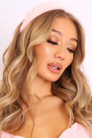 Pink Faux Fur Hairband - Vannah
