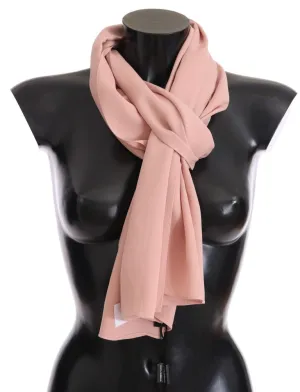 Pink Silk Wrap Scarf