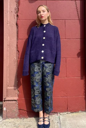 Piper Pant in Sapphire Brocade