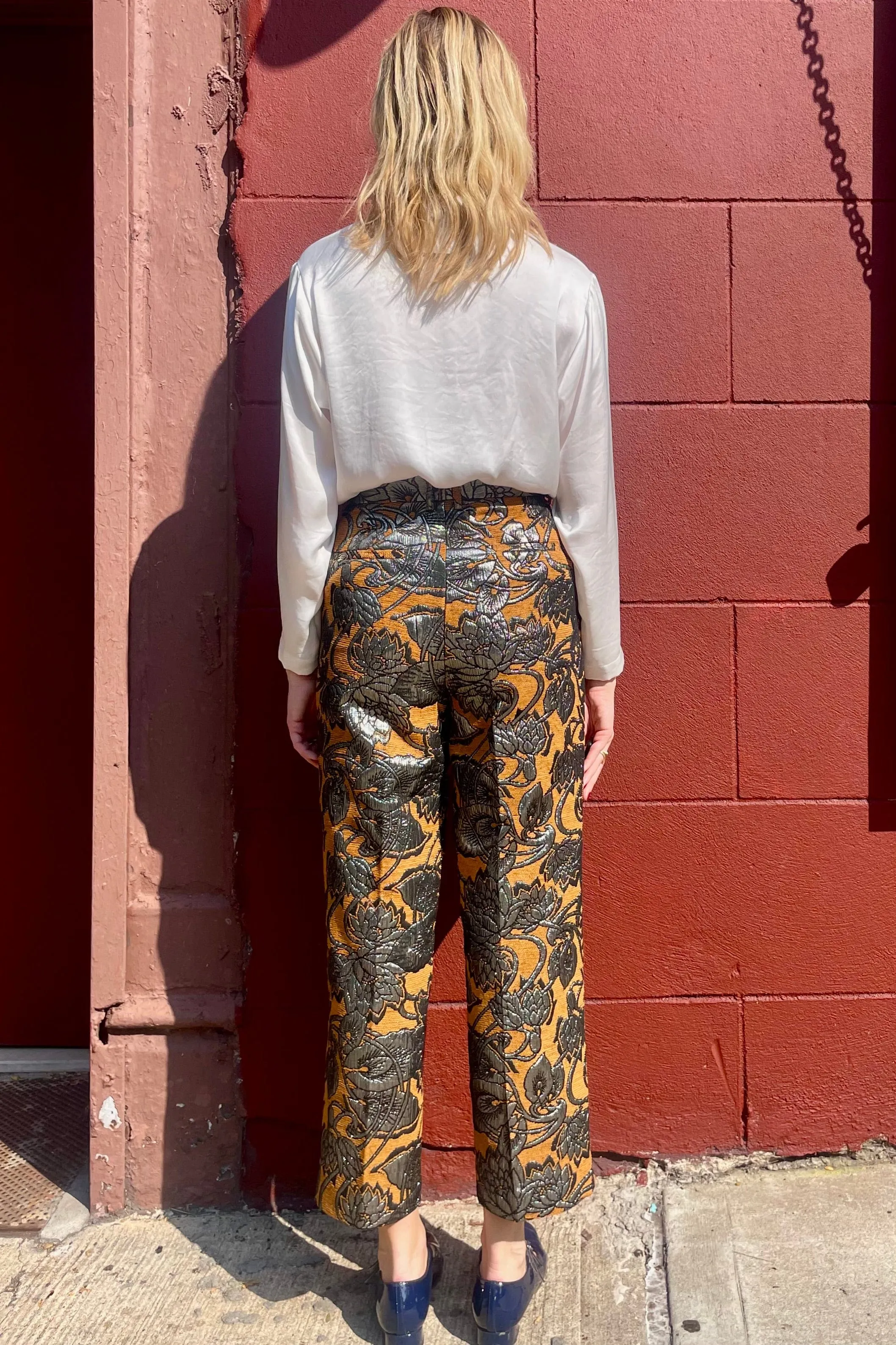 Piper Pant in Sapphire Brocade