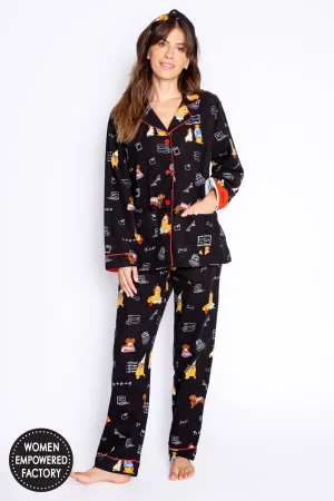 PJ Salvage Flannels Teachers Dog PJ Set