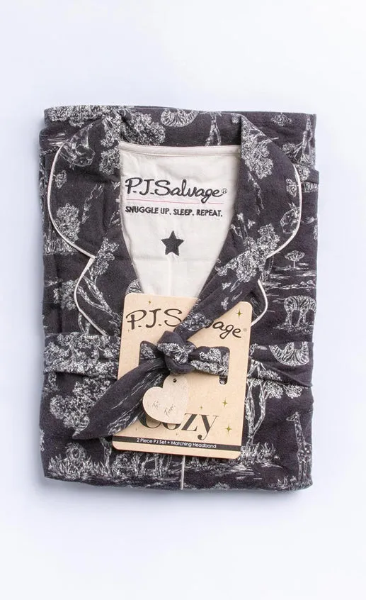 PJ Salvage Go Wild Flannel PJ Set