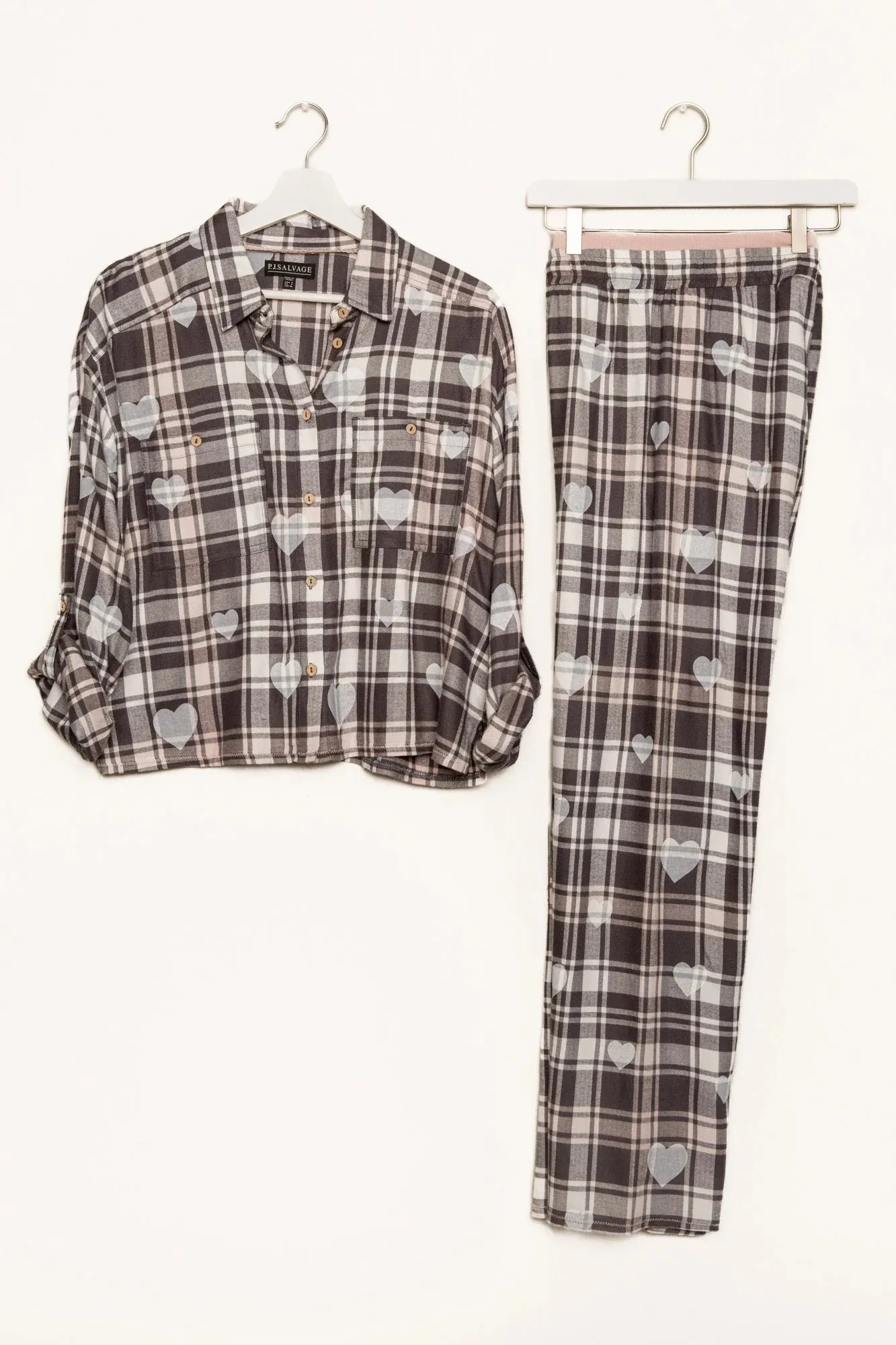 PJ Salvage Mad For Plaid Flannel PJ Set