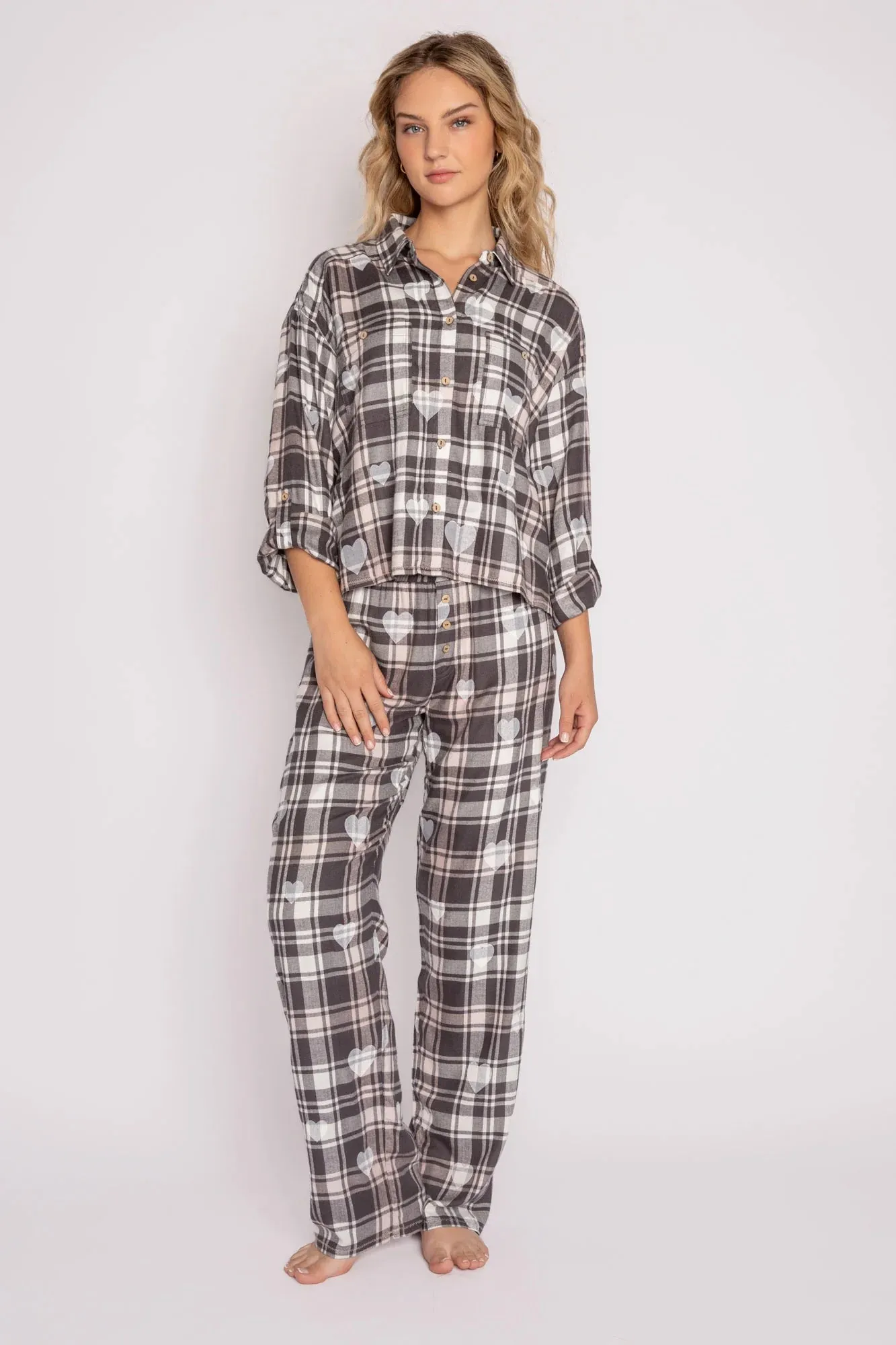PJ Salvage Mad For Plaid Flannel PJ Set