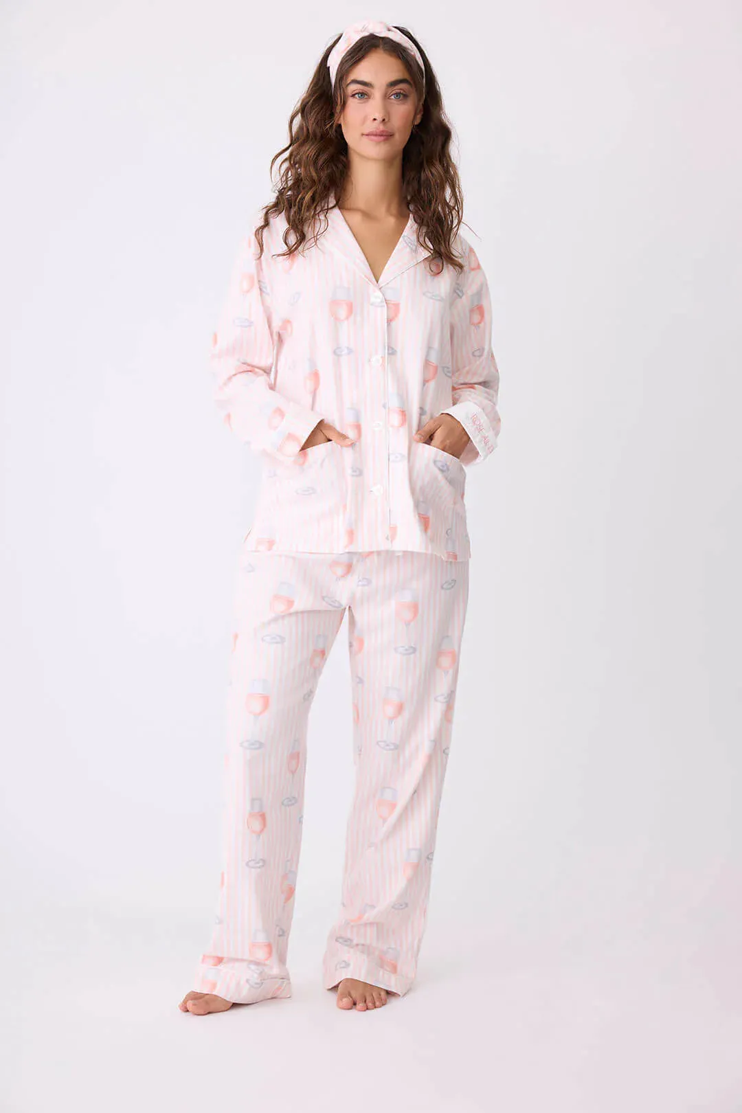 PJ SALVAGE - Rose All Day Flannel PJ Set - RPFLPJ- PINK MIST