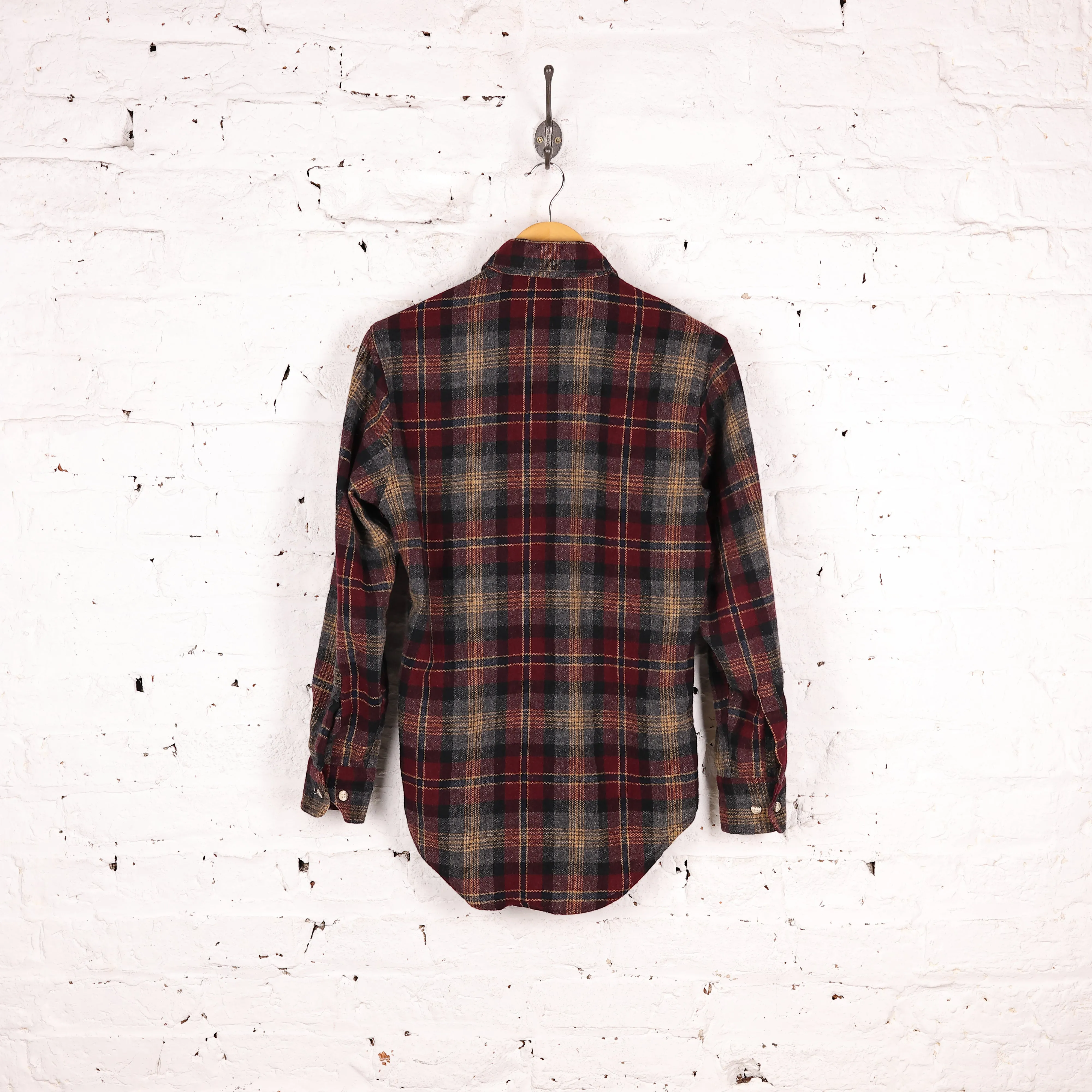 Plaid  Check Shirt - Maroon - S