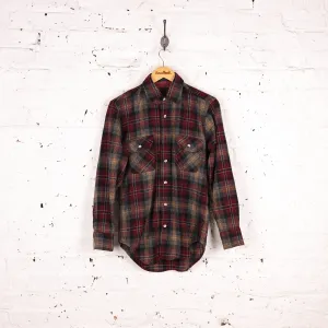 Plaid  Check Shirt - Maroon - S