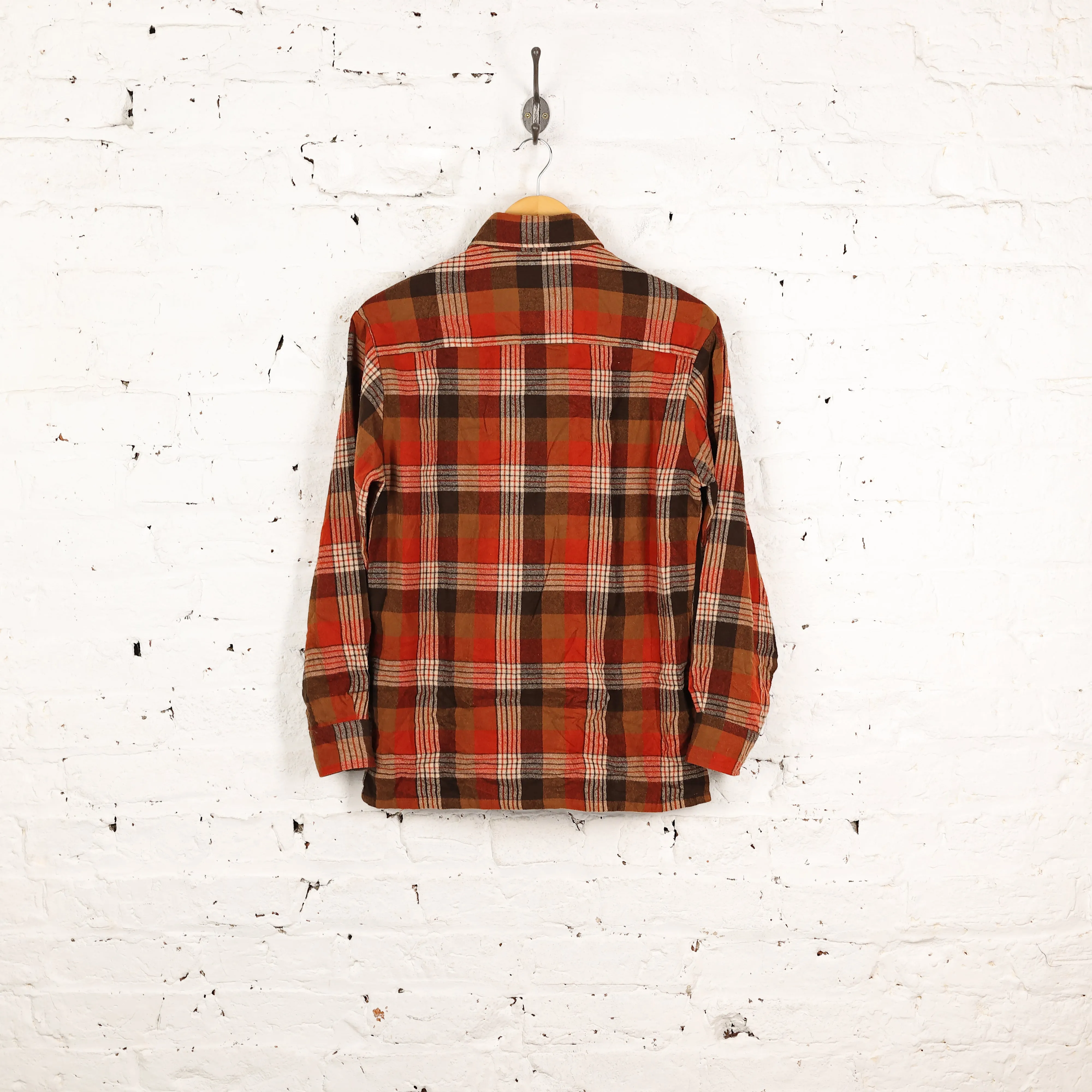 Plaid Check Shirt - Orange - S