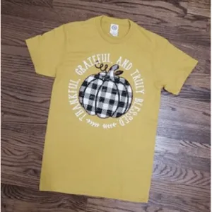 Plaid pumpkin t-shirt