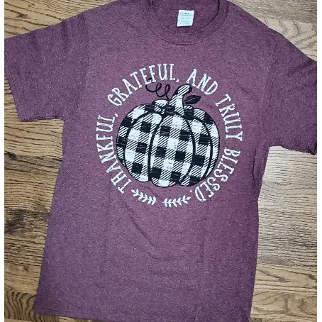 Plaid pumpkin t-shirt
