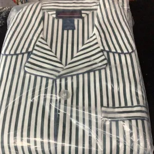 Pleetway Long Sleeve Sleepwear - Green Stripe