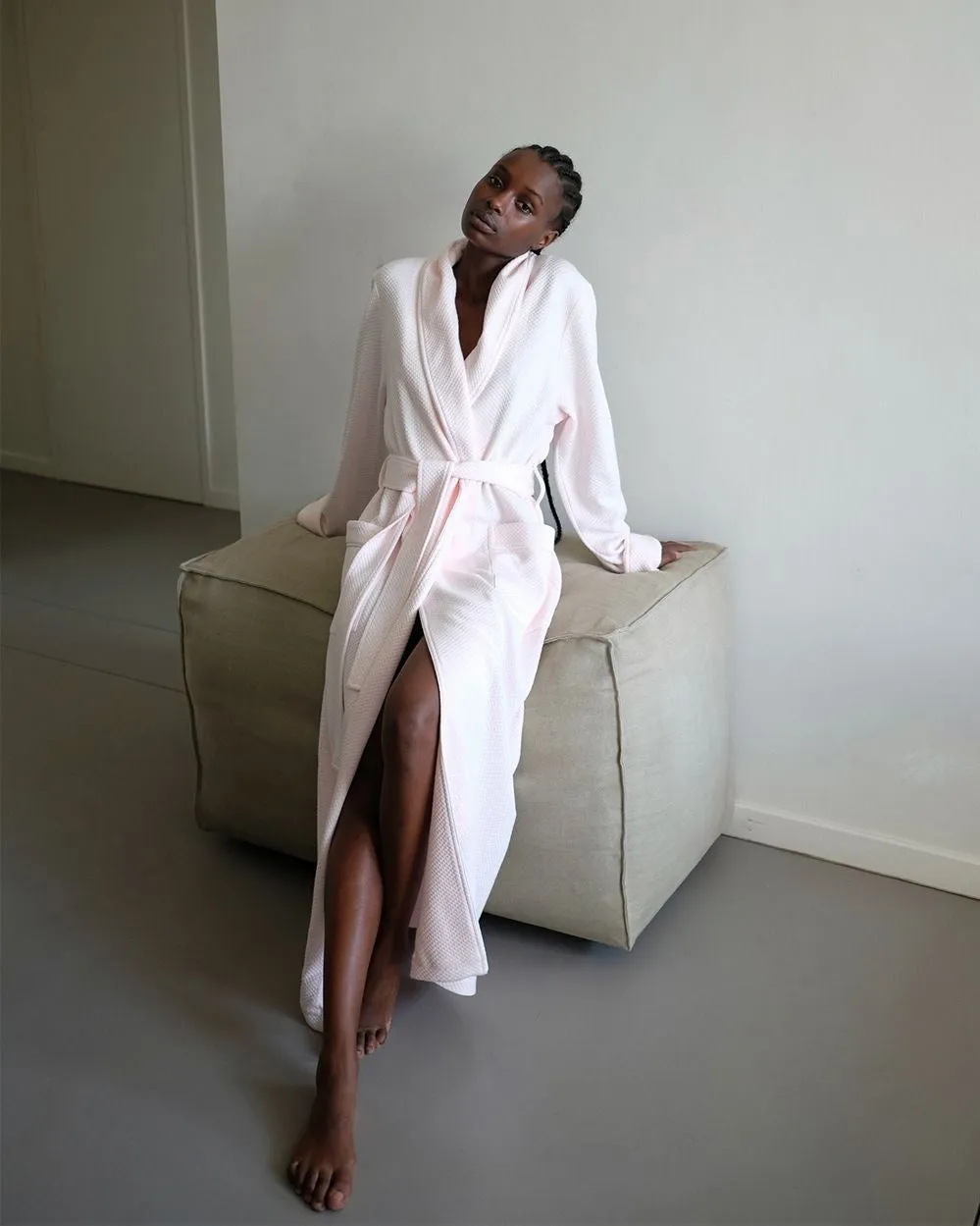 Pluto - Sylvie Matelassé Dressing Gown - Pink