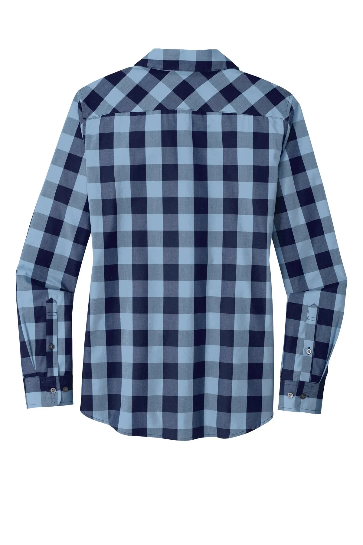 Port Authority Women's Everyday Plaid Shirt. LW670 True Navy