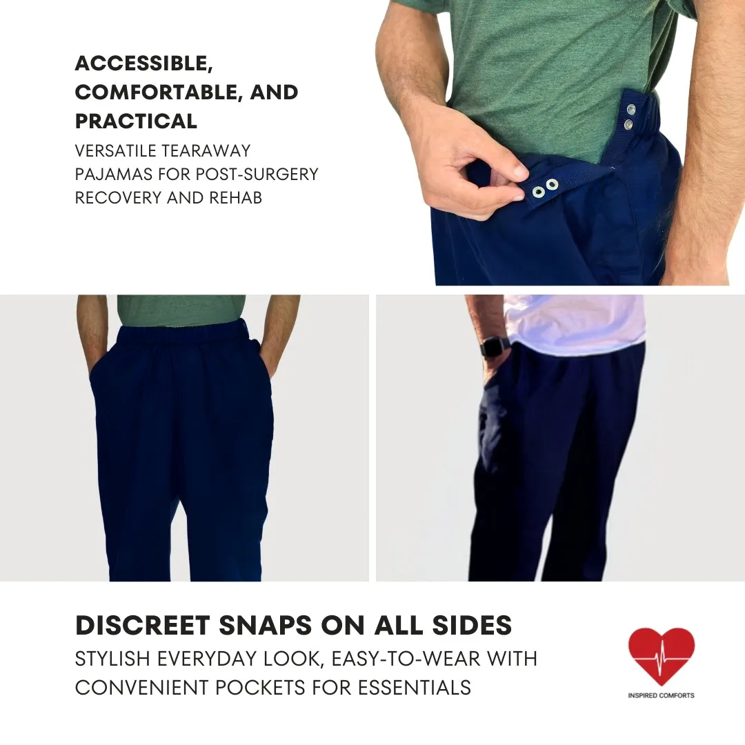 Post Surgery Recovery Unisex Tearaway Flannel Pajamas