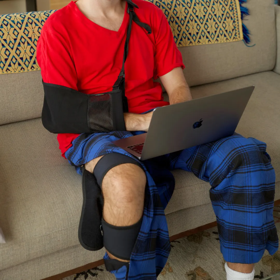 Post Surgery Recovery Unisex Tearaway Flannel Pajamas