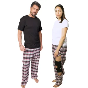 Post Surgery Recovery Unisex Tearaway Flannel Pajamas