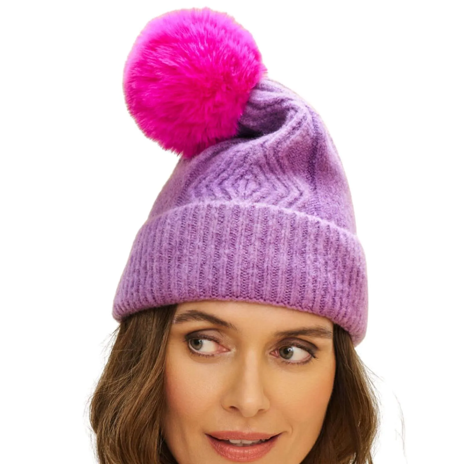 Powder Ingrid Bobble Hat - Grape