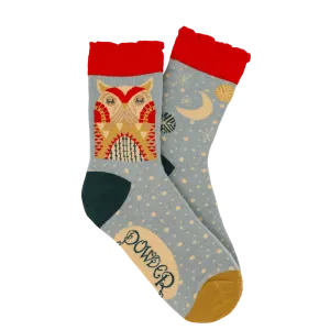 Powder Owl By Moonlight Ankle Socks