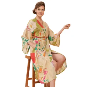 Powder Tropical Flora Kimono - Coconut