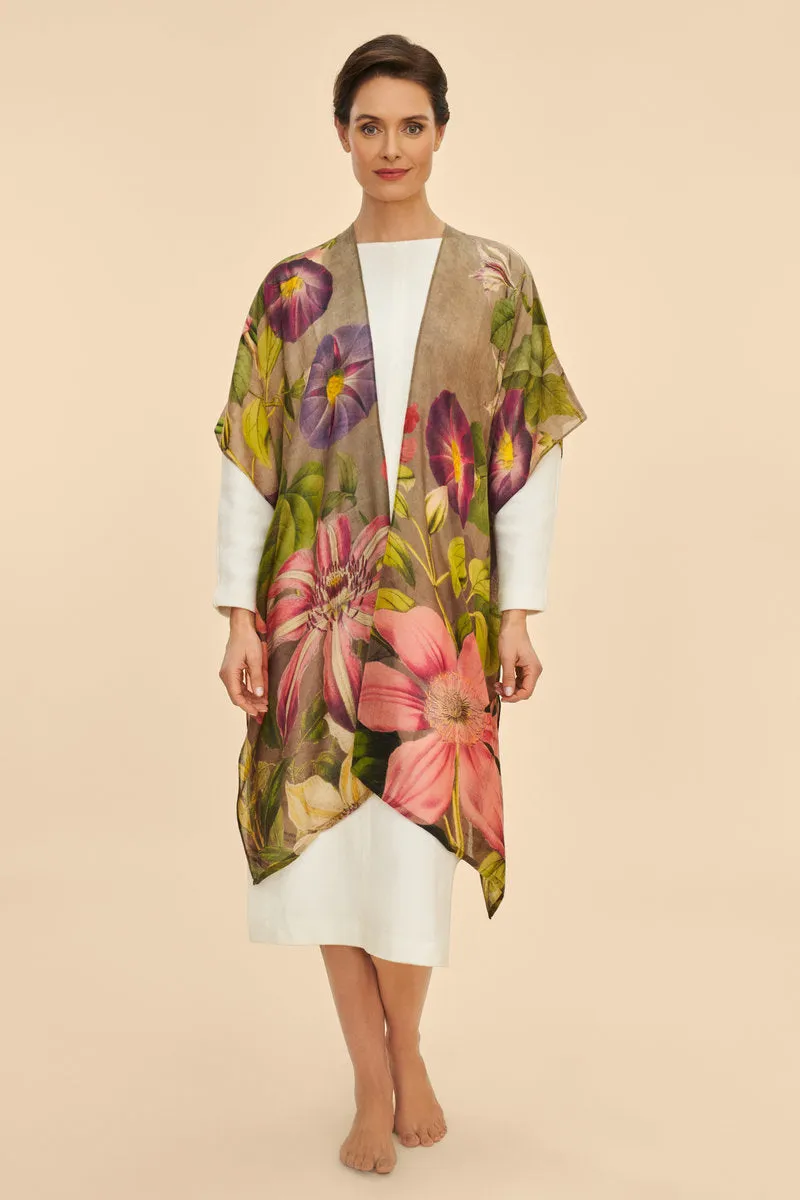 Powder Wool Wraparound Oversized Botanicals