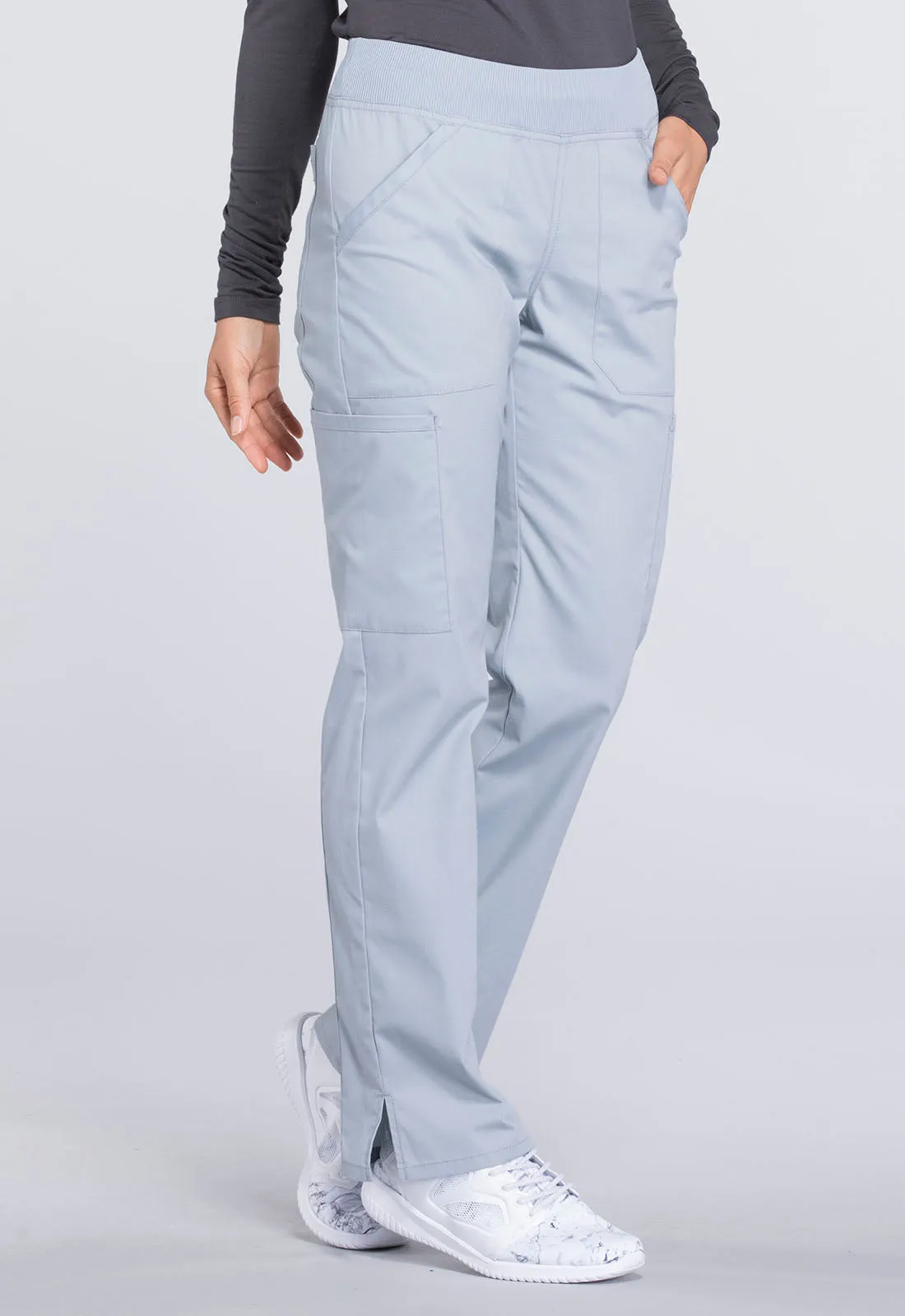 Professionals WW170 Mid Rise Straight Leg Pull-on Cargo Pants Grey